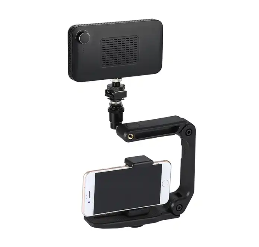 Video Action Stabilizer Grip Multifunctional Handheld Stabilizer with Hot Shoe Mount for Canon Sony DSLR Camcorder Camera