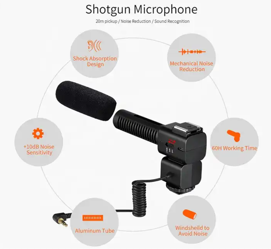 Microphone for DSLR Camera Camcorder Smartphone External DSLR Microphone