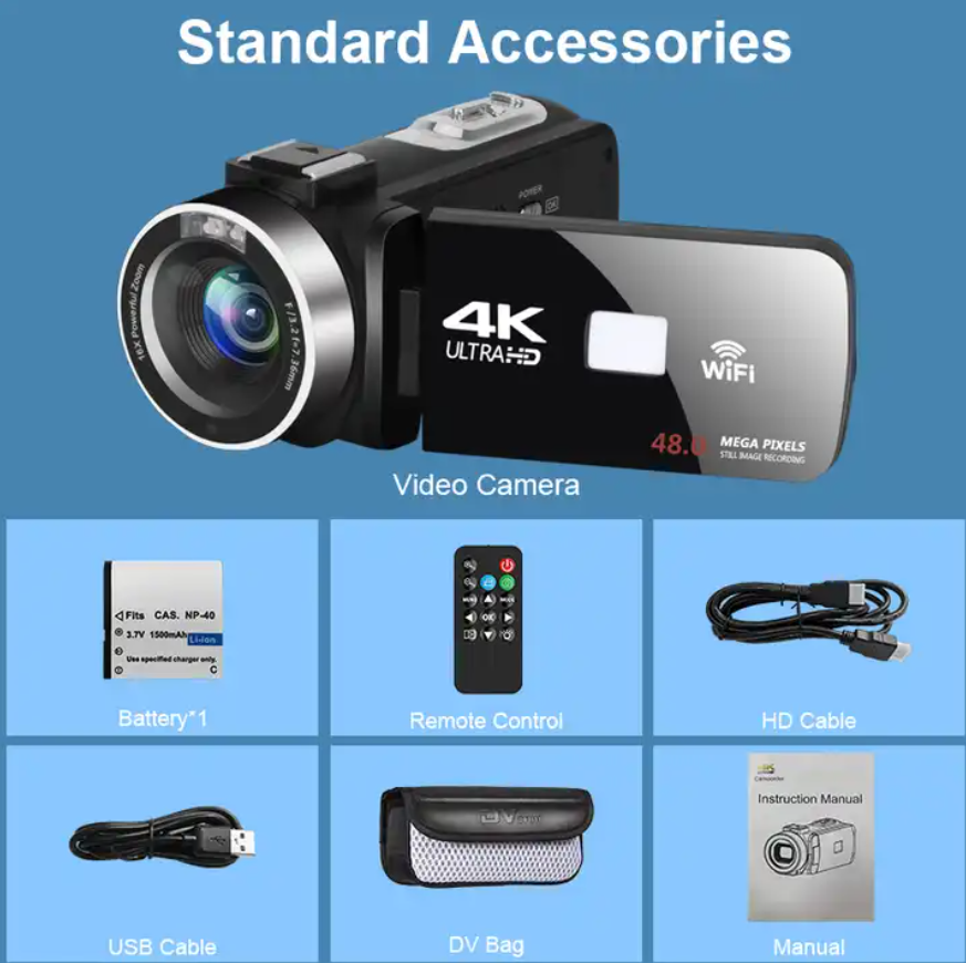 Camcorders 4K Professional Camera Cheap Mini Dv Night Vision Camcorder