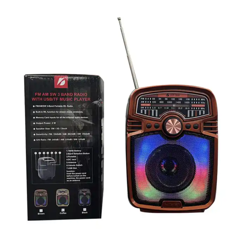 Heavy Bass Wireless Soundbar Led Home Theatre Speaker Portable Classic Vintage City Radio Mix