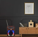 Heavy Bass Wireless Soundbar Led Home Theatre Speaker Portable Classic Vintage City Radio Mix