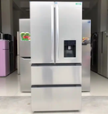 French Door Refrigerator With Water Dispenser Drawer Freezer Wind Cooling Big Size 680L Frost Free Big Home 4 Door Fridge