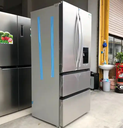 French Door Refrigerator With Water Dispenser Drawer Freezer Wind Cooling Big Size 680L Frost Free Big Home 4 Door Fridge