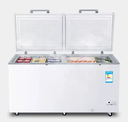 661L Commercial Chest Freezer Supermarket Top Open Deep Freezer Ice Cream Storage Refrigerator Equipment double door