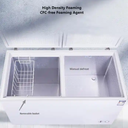 661L Commercial Chest Freezer Supermarket Top Open Deep Freezer Ice Cream Storage Refrigerator Equipment double door