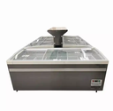 860L Auto-Defrost Commercial fridge Supermarket display refrigerator Sliding Display Glass Door Combination Chest Freezer