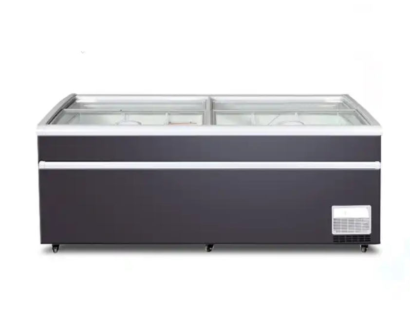 860L Auto-Defrost Commercial fridge Supermarket display refrigerator Sliding Display Glass Door Combination Chest Freezer