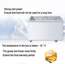 Custom size ice cream cooler cabinet ice lolly display chest deep freezer fridge for shop
