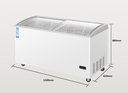 Custom size ice cream cooler cabinet ice lolly display chest deep freezer fridge for shop