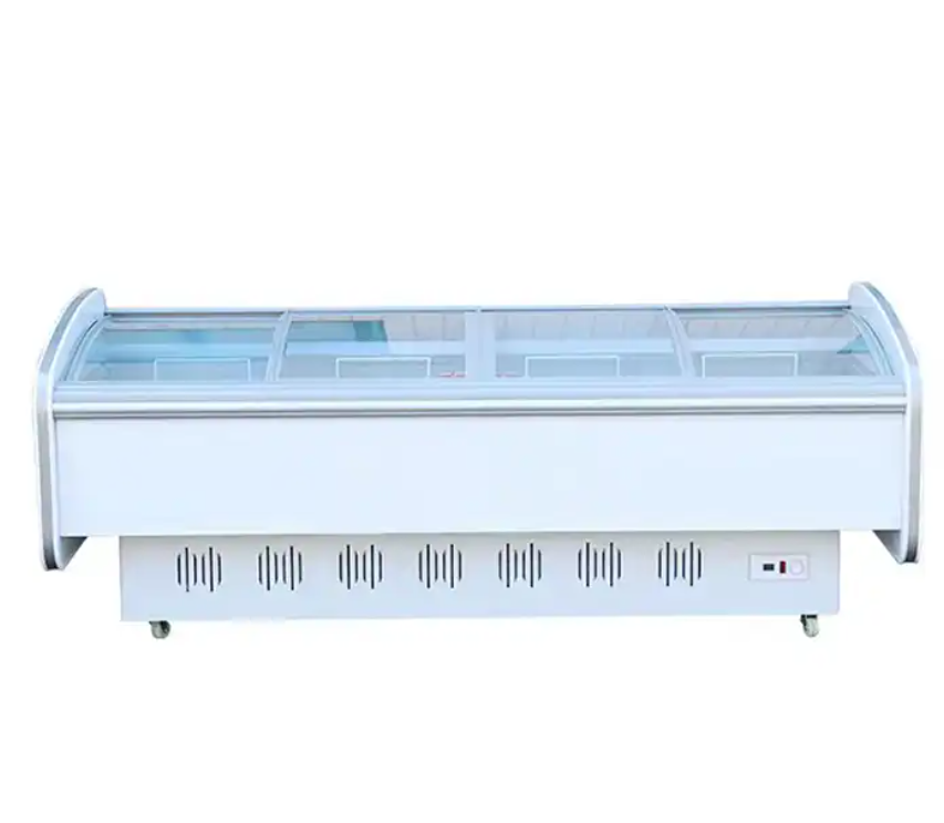 BC538L/380L Commercial Glass Door Display Vegetable Refrigerator For Supermarkets Display Cooler
