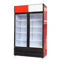2 Doors Glass Refrigerator Freezers Commercial Slide Doors Vegetable Beverages Display refrigerator