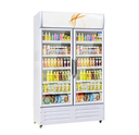 2 Doors Glass Refrigerator Freezers Commercial Slide Doors Vegetable Beverages Display refrigerator