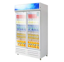 2 Doors Glass Refrigerator Freezers Commercial Slide Doors Vegetable Beverages Display refrigerator