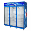 3 Glass Door Cold Drink Commercial Beverage Cooler Fridge For Supermarket