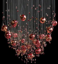 KTV Commercial Space Hotel Lobby Red Color Luxury Modern Decorative Led Chandelier Light