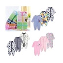 3Pack Cotton Girl Overalls - Multi Colored