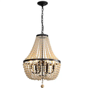 Indoor Lighting Vintage Retro Style Wood Art Decor Wooden Large Cheap Beaded Chandelier Lighting Ceiling