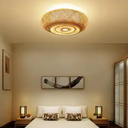 Modern bamboo pendant light wood suspension lantern ceiling light for parlor restaurant bar cafe home decoration lighting