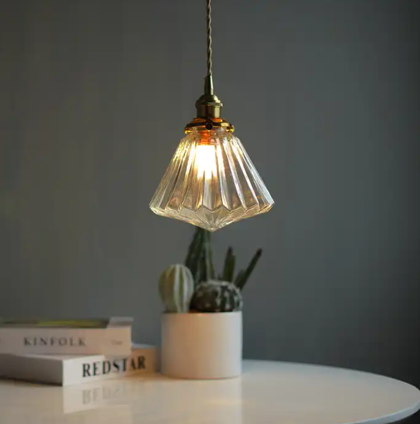 Iwork Lighting Scandinavian Ins Minimalist Vintage Brass Glass Pendant Lamp For Dining Room Bar Bedroom Bedside