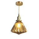 Iwork Lighting Scandinavian Ins Minimalist Vintage Brass Glass Pendant Lamp For Dining Room Bar Bedroom Bedside