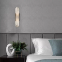 Iwork Lighting Nordic Vintage Luxury Design Marble Lamp Shade Gold Iron Body Long Wall Lamp For Hotel living Room Bed Side