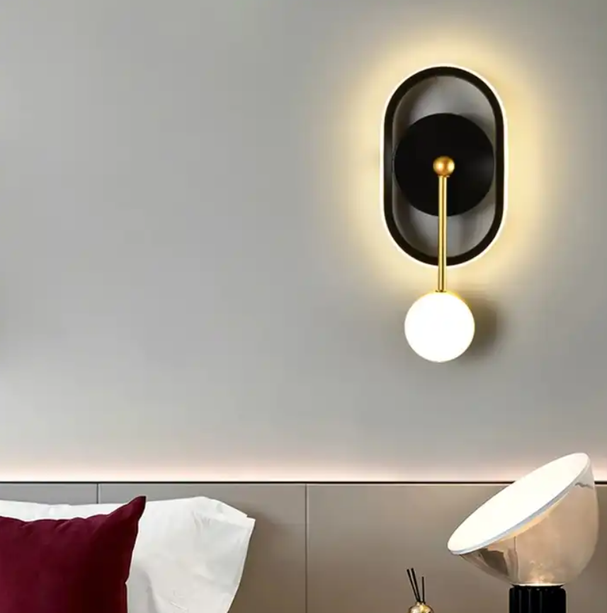 Creative Bedroom Bedside Adjustable Lamp Simple Modern Luxury Nordic Living Room Corridor Background Wall Lamp
