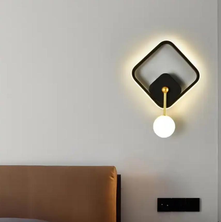 Creative Bedroom Bedside Adjustable Lamp Simple Modern Luxury Nordic Living Room Corridor Background Wall Lamp