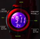 OHSEN 1605 Children Fashion Sport Waterproof Watch LED Digital Multi-function Back Light Colorful Wrist Watch