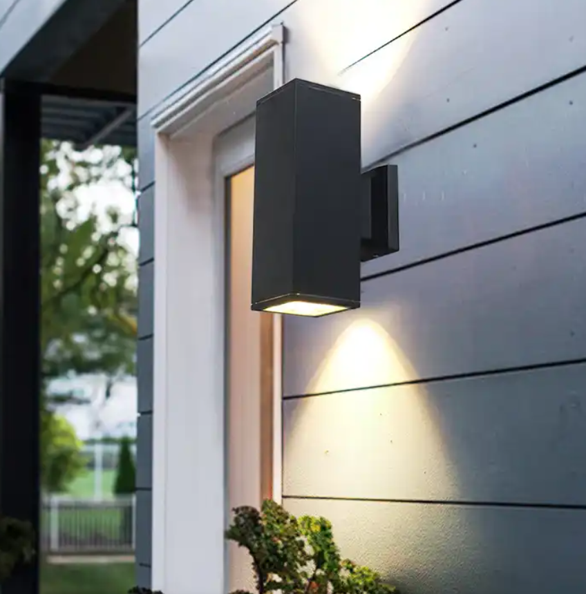 Waterproof Garden Corridor lights led outdoor wall lamp Black square LED wall lamp