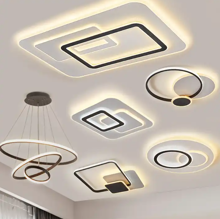 Minimalist Dimmable Acrylic Art Mount Decorative Fancy House Lighting Modern Restaurant LED Ceiling Lights