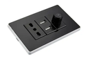 AG2396.AFBK AG Series Acrylic Full Black Color ZA Z&A Electric dimmer Switch with USB