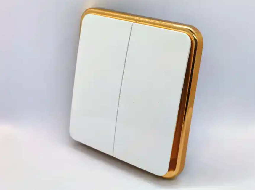 PC White Color 2Gang 2Way Electrical Wall Sockets And Switches