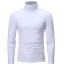 Men Turtleneck Long Sleeve Cotton Comfortable 7 Colors Undershirt Close-fitting Elastic White Undershirts