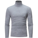 Men Turtleneck Long Sleeve Cotton Comfortable 7 Colors Undershirt Close-fitting Elastic White Undershirts