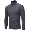 Men Turtleneck Long Sleeve Cotton Comfortable 7 Colors Undershirt Close-fitting Elastic White Undershirts