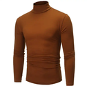 Men Turtleneck Long Sleeve Cotton Comfortable 7 Colors Undershirt Close-fitting Elastic White Undershirts
