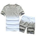 Summer Jogging Men Short Sleeve T-shirt Shorts Set Gym Running Track Sport Tie Dye Shorts Set