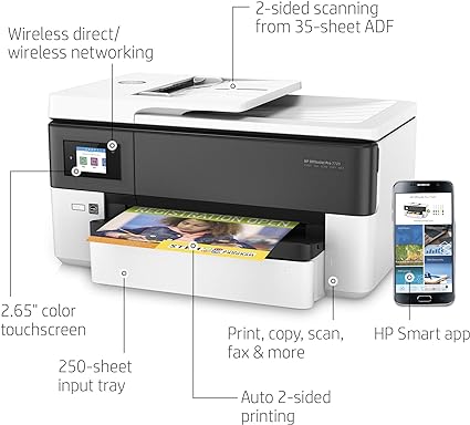 Hp office jet pro 7720 wide format 3 in 1 color printers