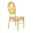 Circle Back Gold Color Outdoor Metal Chairs