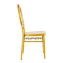 Circle Back Gold Color Outdoor Metal Chairs
