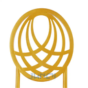 Circle Back Gold Color Outdoor Metal Chairs