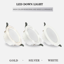 Indoor Spot Light Three Color Energy Saving Round Recessed Led Downlight