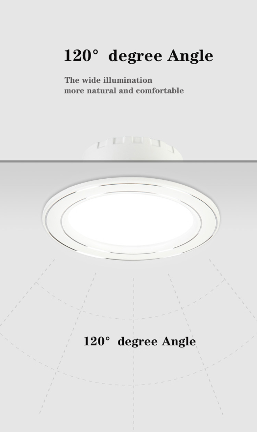 Indoor Spot Light Three Color Energy Saving Round Recessed Led Downlight