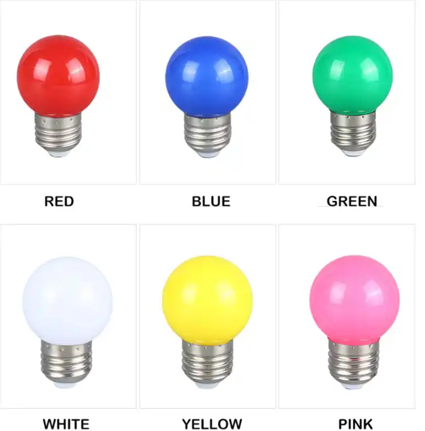 G60Mini Round Led Color Bulb Yellow Red Led Bule Globe Shape Led Bulb E27 B22
