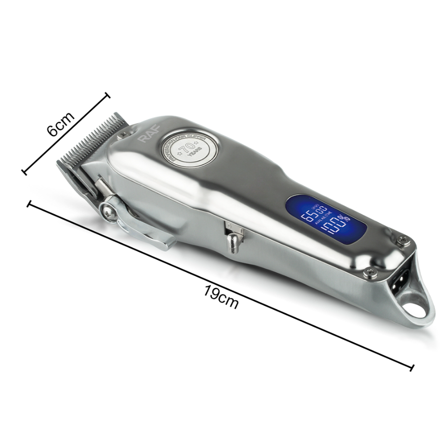 2023 Most Popular 80W Stainless LCD Hair Clippers For Men Cordless