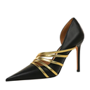 Slim Super High Heels with Color Matching Strap Side Hollow Women Shoes