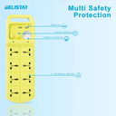 Gelistar Extension Universal Standard Office/Home Switch Power Strip Socket With 8 Outlets Switch Plug