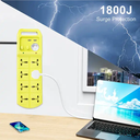 Gelistar Extension Universal Standard Office/Home Switch Power Strip Socket With 8 Outlets Switch Plug