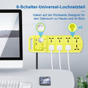 Gelistar Extension Universal Standard Office/Home Switch Power Strip Socket With 8 Outlets Switch Plug