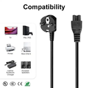 3 Pin EU Plug Connector Extension Cable AC Power Cord